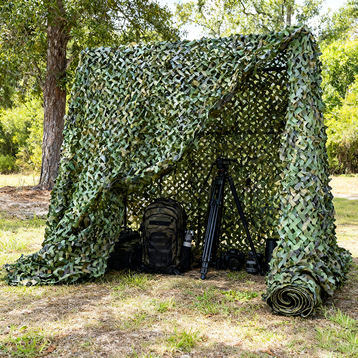 Hunting Camp Outdoor Supplies - Woodland Camo Netting Camping Supplies Camouflage