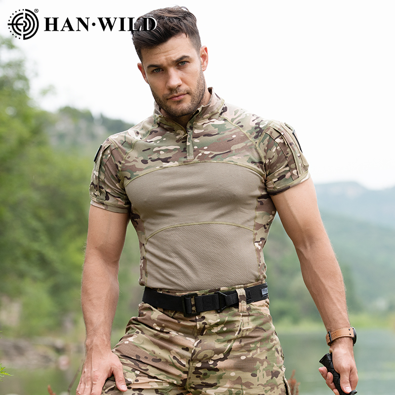 Wildman Hunting & Outdoor Photos - Tactical T Shirt Shirts Men Airsoft