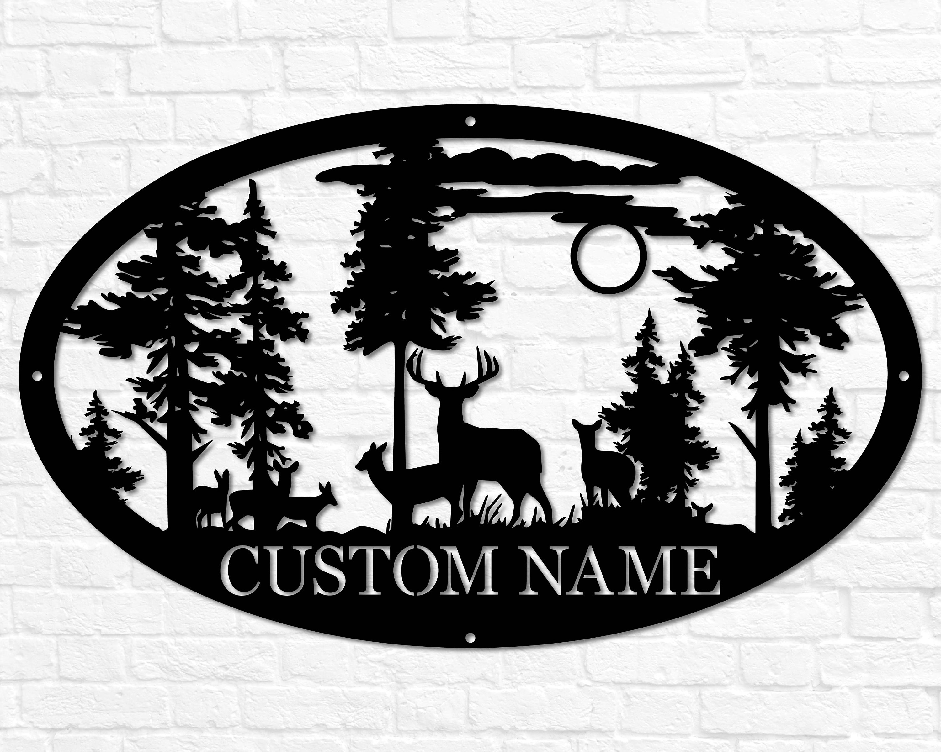 Custom Oval Deer Metal Cabin S - đánh giá và giá Outdoor Hunting Names