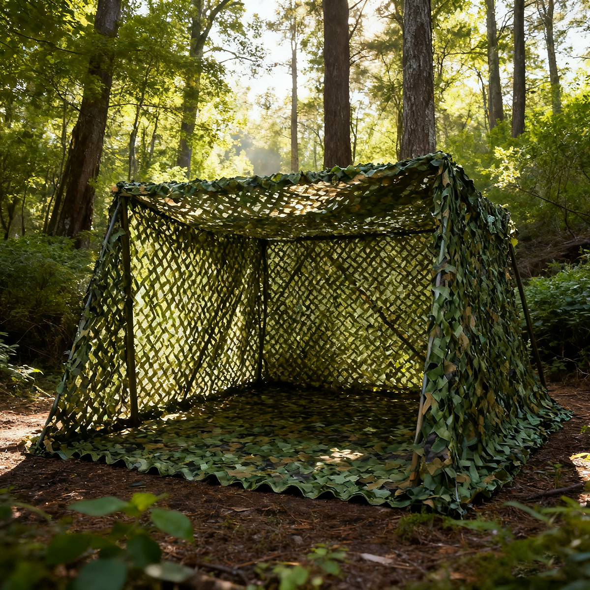 Woodland Camo Netting Camping  - đánh giá và giá Hunting Camp Outdoor Supplies