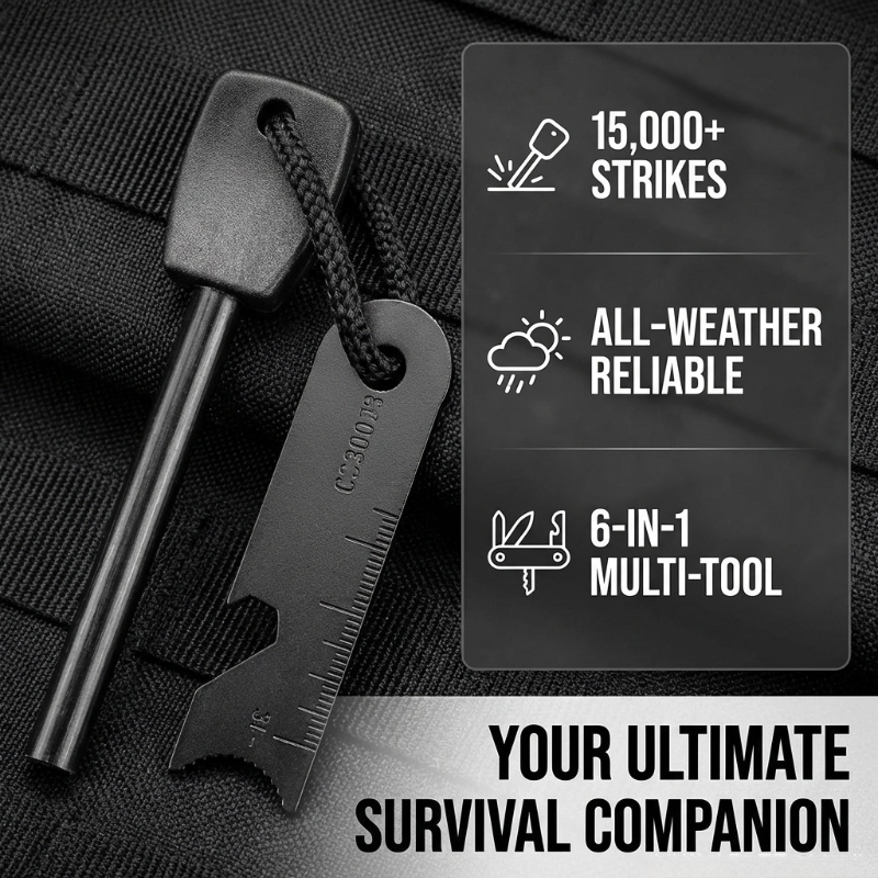 Multi-Function Wooden Handle M - đánh giá và giá Fire Starter Waterproof